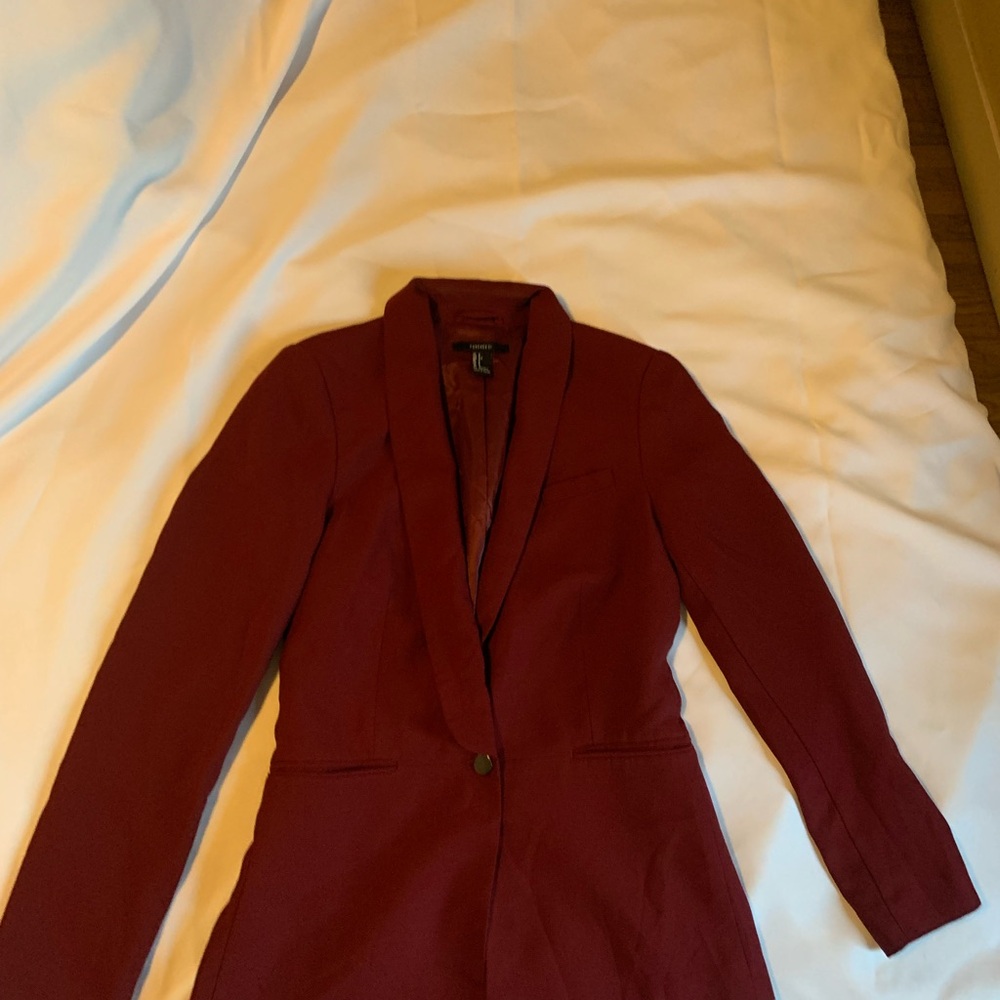 Forever 21 Deep Red Blazer